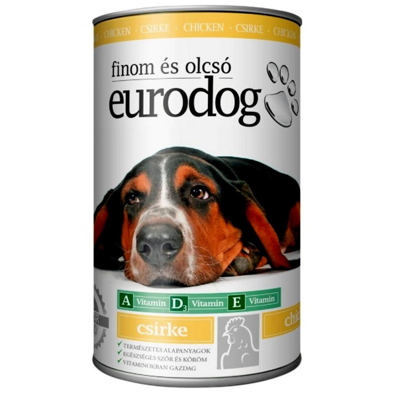 Вологий корм ЄВРОДОГ, для дорослих собак, 1,24 кг